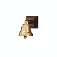 Minimalist Door Bell Vintage-Style Door Chime Decorative Bell with Wooden Base Compact for Shopkeepers