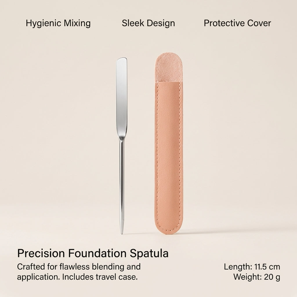 Stainless Steel Mixing Palette with Foundation, Professional Makeup Cosmetic Metal Face for Nail Technicians