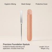 Stainless Steel Mixing Palette with Foundation, Professional Makeup Cosmetic Metal Face for Nail Technicians