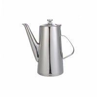 Polished Stainless Steel Pitcher Fitted Lid Beverage Pitcher Side Handle Metal Water Jug Cylindrical