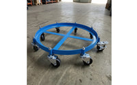 Heavy-Duty Drum Dolly with Brake 900 Kg Capacity Steel Barrel Dolly with Wheels Corrosion-Resistant Barrel Cart with Brake Anti-Rust for Warehouse, Factory, Workshop