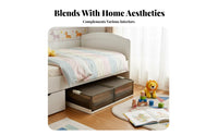 Collapsible textile container flatflat Under-Bed Box Clear Top Cover for Students