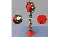 House-Shaped Mailbox with Stand Decorative Mail Box Outdoor for Weddings