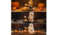 Halloween-Themed Tealight Holder with Base Compact Tealight Holder Glossy Decor Decorative for Mantel
