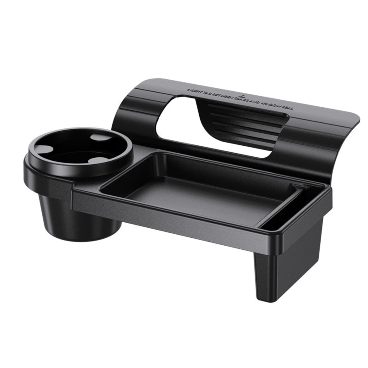 Car Window Organizer with Cup Holder No Drilling for Road Trips, Drivers