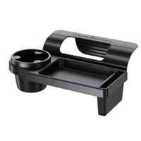 Car Window Organizer with Cup Holder No Drilling for Road Trips, Drivers