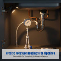 Household Water Pressure Gauge, Shockproof, MPa Scale, Fits Pipeline, Floor Heating, Toilet, Water Purifier