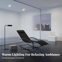 Rocking Lounge Chair Sturdy Rocking Lounge Chair Modern Minimalist Design Ergonomic Wave Lounger for Seniors, Homeowners, Patio, Balcony, Living Room