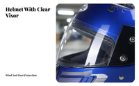 Full Face 3C Certified All Season Riding Helmet Anti-Fog Lens Secure Headwear for Women, Adults, Daily Commute, Outdoor Travel
