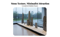 Chinese Aesthetic Sliced Mountain Stsingle Natural Texture Zen Garden Feature Versatile Arrangement Landscaping Compsinglent Symbolic Meaning for Landscape Designers, Interior Decorators, Courtyard, Living Room, Mindfulness Practice Studio, Hotel Lobby