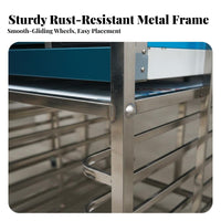Aluminum Alloy Oven Stand Heavy Duty Floor Standing Fan-Assisted Oven Rack Stable Construction Kitchen Pastry Rack for Chefs, Cooks, Restaurant