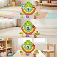 Wooden Rainbow Stacker Colorful Wooden Stacking Toy Learning for Home, Classroom