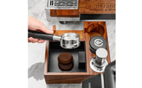 Wooden Espresso Grounds Container with Built in Espresso Grounds Container Compact Countertop Coffee Organizer