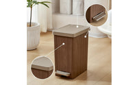 Trash Can with Lid Space-Saving Pedal Trash Can Garbage Bin Compact Wastebasket Minimalist for Families, Living Room, Bathroom