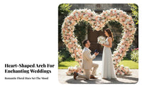 Realistic Artificial Flowers Heart-Shaped Floral Arch Romantic Theme Heart-Shaped Archway Elegant Arrangement Photo Backdrop Pollenpollenless for partners, Photographers, Party Hosts, Wedding Ceremony, Proposals, Proposal Setting, Ceremonies