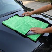Coral Fleece Car Drying Towel and Car Cleaning Cloths, 40cm x 40cm Car Cleaning Cloths, Double-Sided Thickened Car Washing Equipment for Detailing