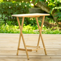 Lightweight Folding Table with Crossed Legs Collapsible Folding Wooden Table Foldable Furniture Small Areas for Dorm Room, Patio