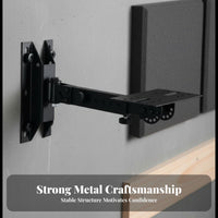 Heavy-Duty Speaker Wall Mount Metal Construction Adjustable Speaker Wall Mount Easy Installation Sleek Design for KTV Owners, Home Theater Enthusiasts, Studio, Bar