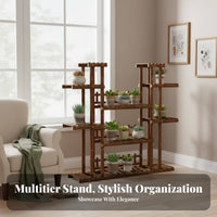 Floor-Standing Multi-Tier Plant Stand minimalist design Tiered Flower Pot Rack Space-Saving Display Shelf Sturdy framework for Gardeners, Apartment Dwellers, Homeowners, Balcony, Living Room, Indoor, Office