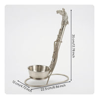 Antique-Inspired Horse Head Ladle Sculptural Ladle with Stand Sturdy Serving Spoon Heavy-Duty for Collectors, Dessert Corner