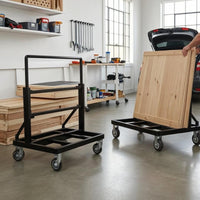 Panel Trolley Brake Wheels Glass Trolley Heavy Duty Door Cart