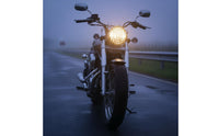 Motorcycle Headlight Distinctive Appearance Retro Grille Headlight High/Low Beam Vintage Motorcycle Front Light for Cruiser Bike Riders