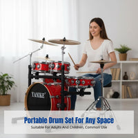 Double-Sided Quiet Drum Set, Portable Practice Kit for Adult Beginners, Jazz, Professional, Birch Wood
