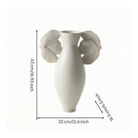 Ceramic Vase Organic Sculptural Vase Matte Decorative Vessel for Entryway