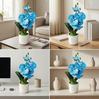 Artificial Flower in Pot Real Touch Fake Flower in Pot Potted Tabletop for Living Room, Office