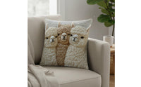 Soft Short Soft Alpaca Pillow Cover Machine Washable Alpaca Print Pillowcase Hidden Zipper Decorative Throw Pillow Cover Fade-Resistant for Creature Lovers, Kids, Bedroom, Living Room, Car