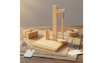 Solid Wood Construction Wooden Yarn Dispenser Tangle-Tangleless Yarn Spool Stand with Tool Holder Effortless Rotation Knitting Organizer Multifunctional Design for Knitters, Crocheters, Crafters