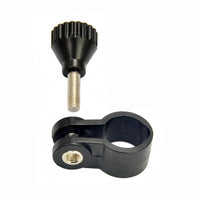Cylindrical Opening Black Metal Flashlight Clamp Removable Threaded Flashlight Clip Sturdy Lighting Accessory Rust-Resistant