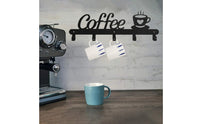Decorative Coffee Mug Rack Metal Coffee Mug Holder Easy Installation Heavy-Duty for Kitchen