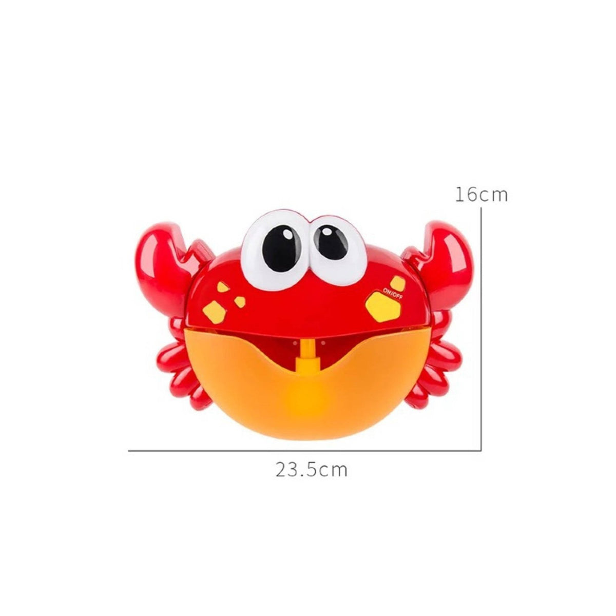 Plays Music Musical Crab Bath Toy Single-Button Operation Crab Bubble Machine Eco-Friendly Material Automatic Bath Bubble Blower for Bathroom
