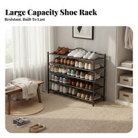 Space Saving Foldable Shoe Rack Easy Assembly Multi-Tier Shoe Shelf Installation Assembly-No-Assembly Heavy Duty for Apartment Dwellers, Homeowners, Entryway, Hallway, Bedroom, Dorm Room