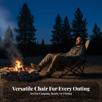 Foldable Adjustable Recliner Ergonomic Design Camping Chair Thickened Headrest Portable Seating Stable Frame for Beachgoers, Homeowners, Fishing, Beach, Deactivatedice, Poolside