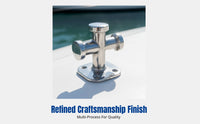 316 Stainless Steel Nautical Anchoring Bollard, Single/Double Cross Cleat, Yacht, Fishing Boat Dock Hardware