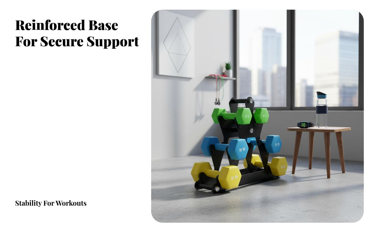 Space Saving Small Dumbbell Storage Rack Heavy Duty Dumbbell Storage Frame Stable Base Unrestricted Weight Organizer Easy Assembly for Women, Beginners, Home Gym, Apartment