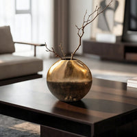 Aluminum Vase Tabletop Metal Vase Minimalist Vessel for Living Room