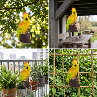 Realistic Parrot Figurine Outdoor Garden Decor Resin Craft
