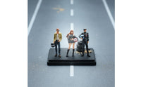 3 Pieces 1/64 Scale Biker Figures Highly Detailed Miniature Biker Realistic Details 1/64 Scale People Models for Collectors