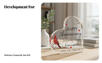 Acrylic Keepsake Heart Shaped Gratitude Quote Sturdy Stand for Son
