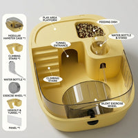 Hamster Cage with Handle, Multi-Level Acrylic Hamster Cage for Small Pets, Luxury Acrylic Hamster Enclosure for Indoor Rest and Hide, All Seasons