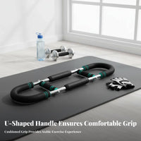 U-Shaped Coil Bar Comfortable Foam Grips Adjustable Power Twist Bar Curved Strength Bar Portable Bicep and Forearm Strengthener