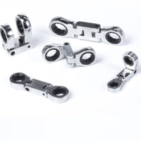 5 Pieces Portable Flex Head Ratchet Wrench Set Quick Use Ratcheting Wrench Set Compact Case Repair Tool Anti-Slip Grip for Garage, Workshop