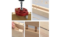 Anodized Aluminum Vertical Drill Hole Positioner Threaded Opening Vertical Drill Guide Lustrous Finish Woodworking Tool Metal Construction