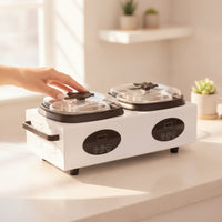 Double Pot Depilatory Heater Independent Temperature Control Depilatory Heater with Dual Pots Fast Heating Overheating