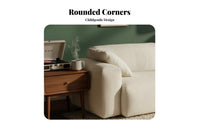 Corduroy configurable Sofa Removable and cleanable Cover Frameless Corduroy Sectional Small Space suitable for Living Room Furnishing for Families, Young Adults