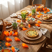 Easter Spring Decor Easter Carrot Lights Decorative Festive Atmosphere Holiday Decoration for Families, Party Planners, Indoor, Bedroom