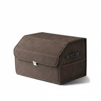 Multi-Compartment foldable storage Box Portable with Handles Trunk Organizer Large Capacity Car Storage Solution Sturdy Construction for voyagers, SUV Owners, Automobile, journey journey, Shopping, rear Seat